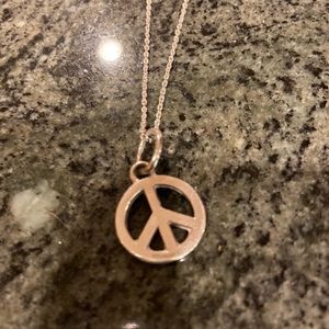Tiffany and Co Peace Sign Charm on Chain